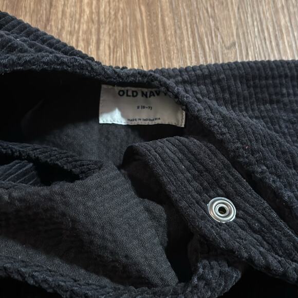 NWT Old Navy Girls Sleeveless Button Front Corduroy Dress Small Black 6-7 - Picture 4 of 5